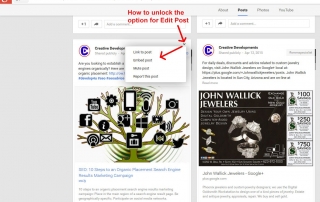 How to Show the Full Options Menu on a Google Plus Page Post