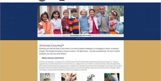 All Schools Consulting - Home Page Screen Shot