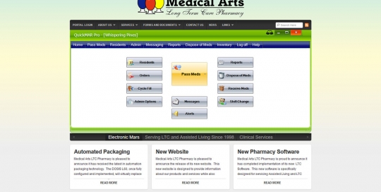Medical Arts Long Term Care Pharmacy - Home Page Screen Shot