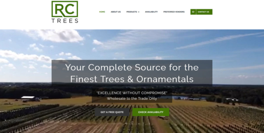 RC Trees - Home Page Screen Shot