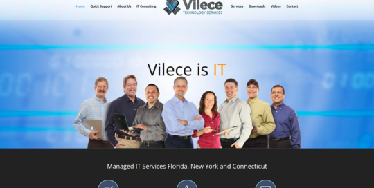 Vilece Technology Services - Home Page Screen Shot